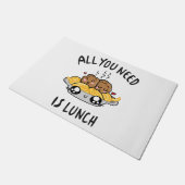Alles wat je nodig hebt is lunch deurmat (Schuin)