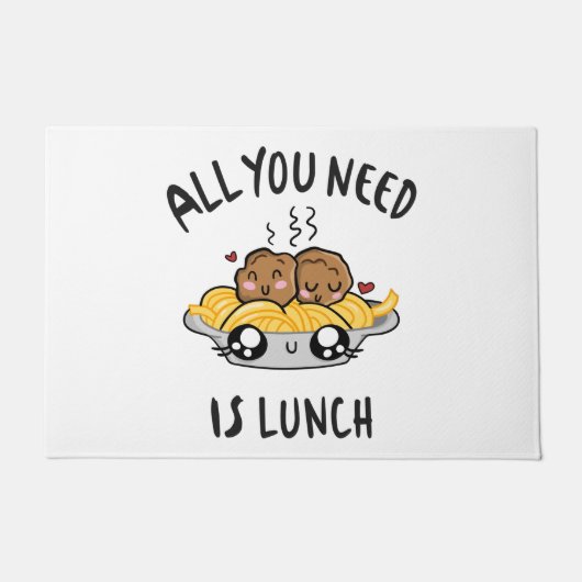 Alles wat je nodig hebt is lunch deurmat (Voorkant)