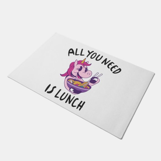 Alles wat je nodig hebt is lunch deurmat (Schuin)