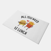 Alles wat je nodig hebt is lunch deurmat (Schuin)