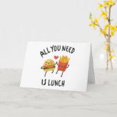 Alles wat je nodig hebt is lunch kaart (Gele Bloem)