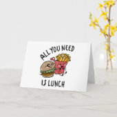 Alles wat je nodig hebt is lunch kaart (Gele Bloem)