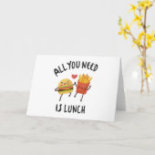 Alles wat je nodig hebt is lunch kaart (Gele Bloem)