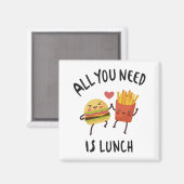 Alles wat je nodig hebt is lunch magneet (Voorkant / Achterkant)