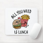 Alles wat je nodig hebt is lunch muismat (Met muis)