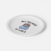 Alles wat je nodig hebt is lunch papieren bordje (Gekanteld)