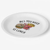 Alles wat je nodig hebt is lunch papieren bordje (Gekanteld)