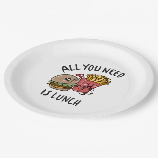 Alles wat je nodig hebt is lunch papieren bordje (Gekanteld)