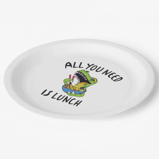 Alles wat je nodig hebt is lunch papieren bordje (Gekanteld)