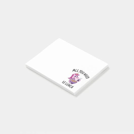 Alles wat je nodig hebt is lunch post-it® notes (Schuin)