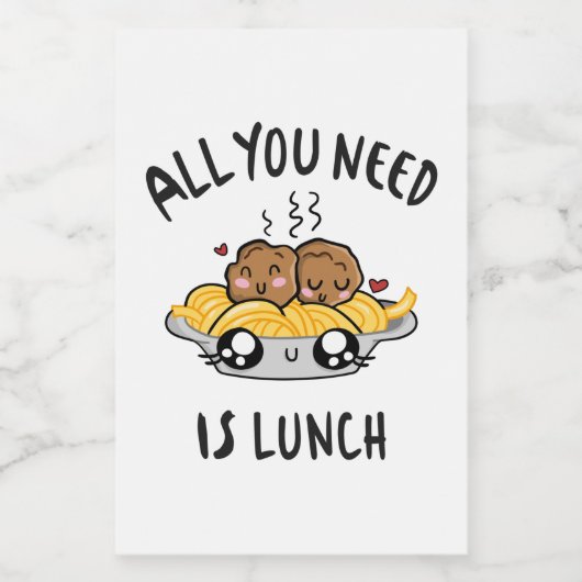 Alles wat je nodig hebt is lunch voedselcontainer etiket (Enkel label)