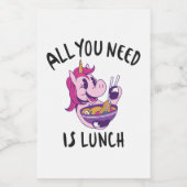 Alles wat je nodig hebt is lunch voedselcontainer etiket (Enkel label)