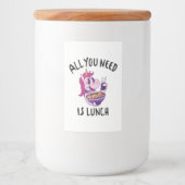 Alles wat je nodig hebt is lunch voedselcontainer etiket (Voorkant)