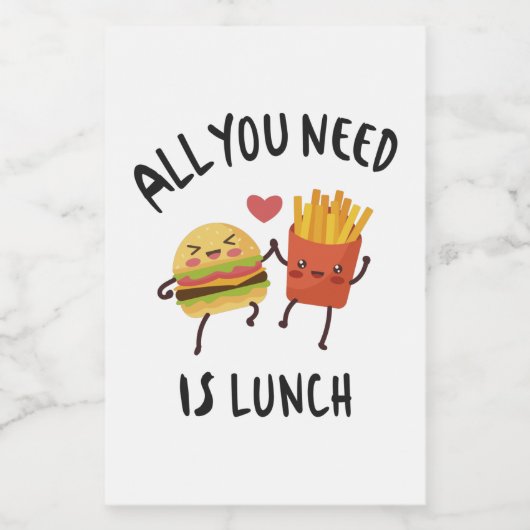 Alles wat je nodig hebt is lunch voedselcontainer etiket (Enkel label)