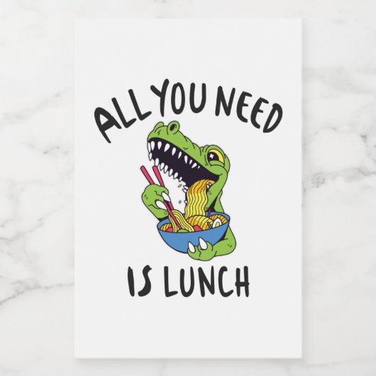 Alles wat je nodig hebt is lunch voedselcontainer etiket (Enkel label)