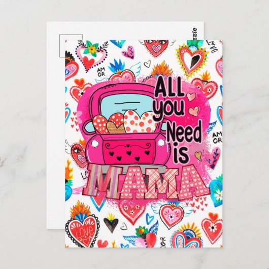 Alles wat je nodig hebt is mama Moederdag Greeting Briefkaart (Voorkant / Achterkant)