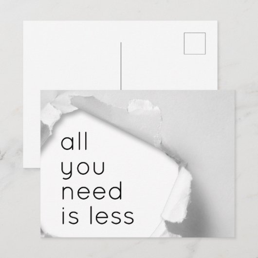 Alles wat je nodig hebt is minder briefkaart (Voorkant / Achterkant)