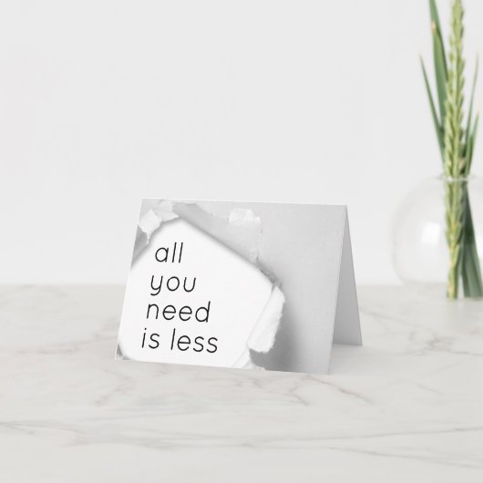 Alles wat je nodig hebt is minder kaart (Voorkant)