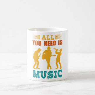 Alles wat je nodig hebt is muziek koffiemok