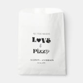 Alles wat je nodig hebt is pizza & Love vrijgezell Bedankzakje (Voorkant)