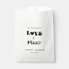 Alles wat je nodig hebt is pizza & Love vrijgezell Bedankzakje