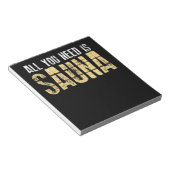 Alles wat je nodig hebt is sauna notitieblok (Schuin)