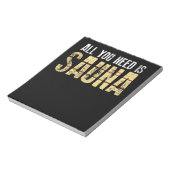 Alles wat je nodig hebt is sauna notitieblok (Linkerzijde)