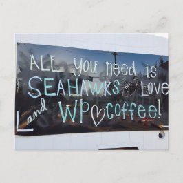 Alles wat je nodig hebt is Seahawks en Liefde Briefkaart