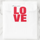 Alles wat je nodig hebt is Sticker op het liefdesp (Tas)