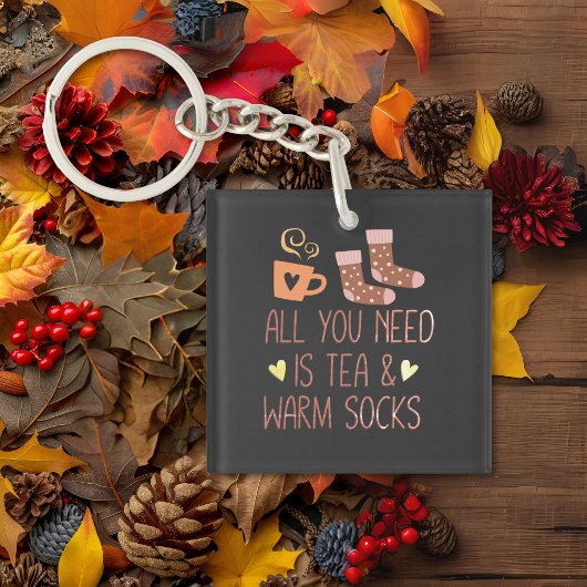 Alles wat je nodig hebt is Tea & Warm sokken seizo Sleutelhanger