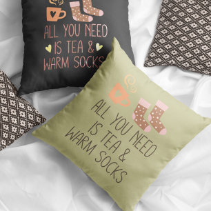 Alles wat je nodig hebt is Tea & Warm sokken twee Kussen
