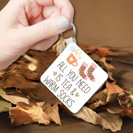 Alles wat je nodig hebt is thee en warme sokken se sleutelhanger