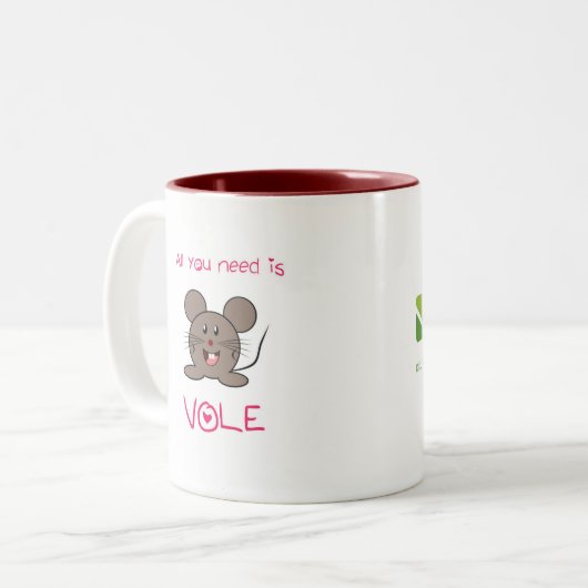 Alles wat je nodig hebt is vole tweekleurige koffiemok (Voorkant links)