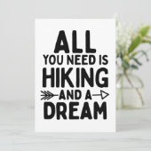 Alles wat je nodig hebt is wandelen en een droom kaart (Staand voorkant)