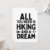 Alles wat je nodig hebt is wandelen en een droom kaart (Voorkant / Achterkant in situ)