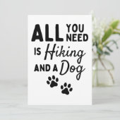 Alles wat je nodig hebt is wandelen en een hond kaart (Staand voorkant)