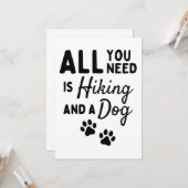 Alles wat je nodig hebt is wandelen en een hond kaart (Voorkant / Achterkant in situ)