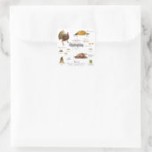 Alles wat je nodig hebt voor een Thanksgiving fees Vierkante Sticker (Tas)