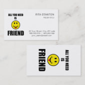 Alles wat je nodig hebt, vriend. visitekaartje (Voorkant / Achterkant)