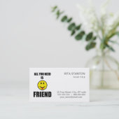 Alles wat je nodig hebt, vriend. visitekaartje (Staand voorkant)