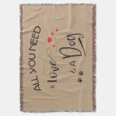 Alles-wat-je-nodig-is-liefde-en een hond! Deken (Voorkant Verticaal)