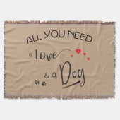 Alles-wat-je-nodig-is-liefde-en een hond! Deken (Voorkant)