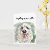 Alles wat je ook kunt zien is Paws-ible Folded Wen Kaart (Gele Bloem)