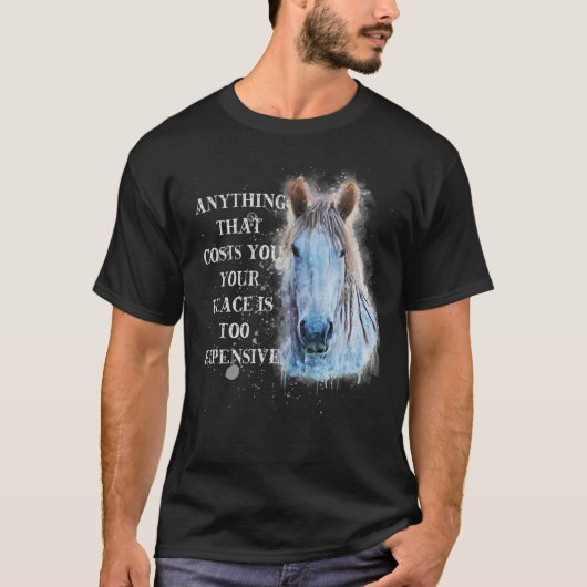 Alles wat je rust kost, is te duur t-shirt (Voorkant)