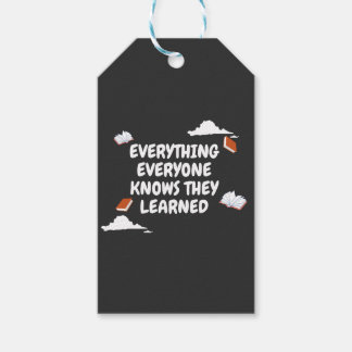 Alles wat je weet, heb je geleerd cadeaulabel