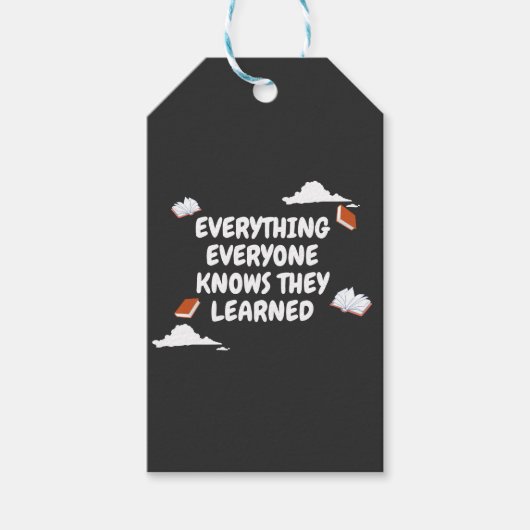 Alles wat je weet, heb je geleerd cadeaulabel (Voorkant)