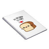 Alles wat je weet is Loaf Funny Bread Pun Notitieboek (Rechterzijde)