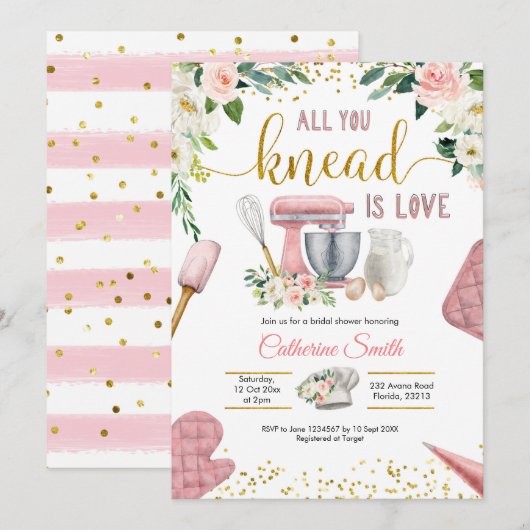 Alles wat je weet is Love Bridal Shower Uitnodigin Kaart (Voorkant / Achterkant)