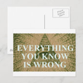 Alles wat je weet klopt niet briefkaart (Voorkant / Achterkant)