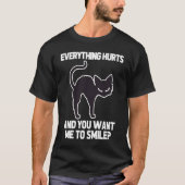 Alles wat je wilt, ik moet naar Black Ca lachen T-shirt (Voorkant)